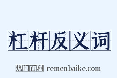 杠杆反义词是什么意思的图片